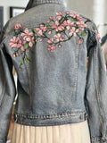 Cherry Blossoms Denim Jacket