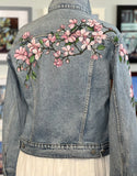 Cherry Blossoms Denim Jacket