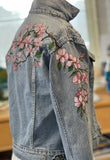 Cherry Blossoms Denim Jacket