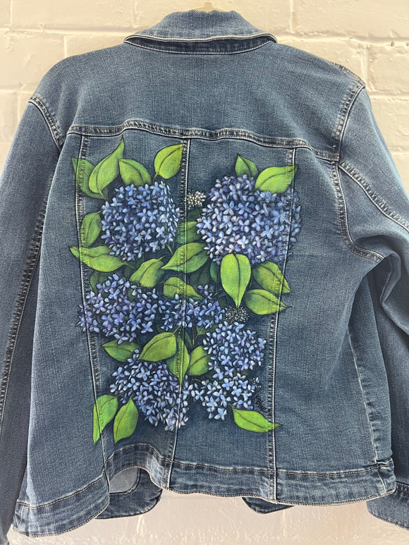 **Adult Denim Hydrangea Jacket - Size XL