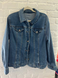 **Adult Denim Hydrangea Jacket - Size XL