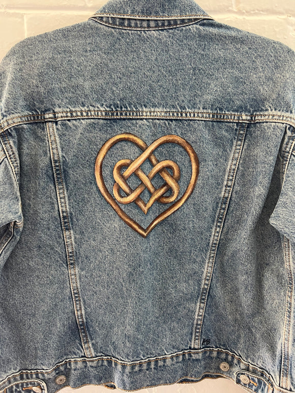 **Adult Denim Celtic Love Knot (Size M)