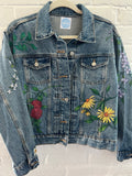 **Adult Denim Wildflowers (M)
