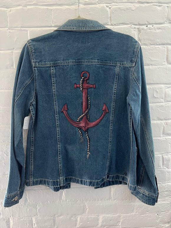 **Adult Denim Anchor Jacket (M)