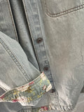 **Adult Denim Peace Flowers (size M/L)