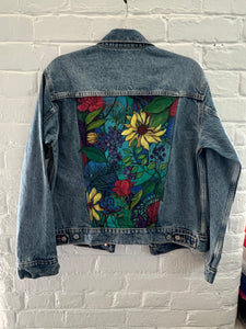 **Adult Denim Bright Flowers (size M)