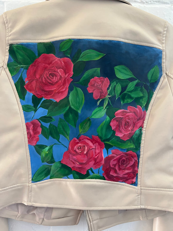 **Adult Leather Red Roses (size S)
