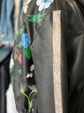 **Adult Leather Floral and Pattern Bomber Jacket (size M/L)