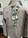 *SALE- Cargo Jacket Floral sleeves (M)