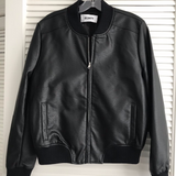 Bomber Jacket front - Faux Leather 