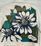 FLOWER POWER - SALE! - White Faux Leather - S