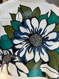 FLOWER POWER - SALE! - White Faux Leather - S