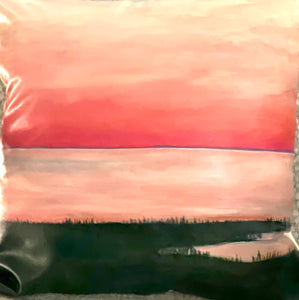 HOME - Hand Painted Pillow Cover - Sunset