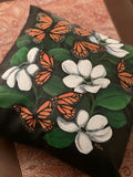 SALE - HOME - Hand Painted Pillow Cover - Butterflies