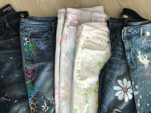 Cherry Blossoms Denim Jacket – Katie Blue Art Store