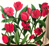 HOME - Hand Painted Pillow Cover - Tulips
