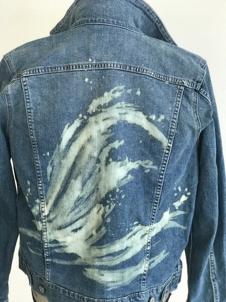 Cherry Blossoms Denim Jacket – Katie Blue Art Store