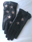 Women's Leather Gloves - Stars